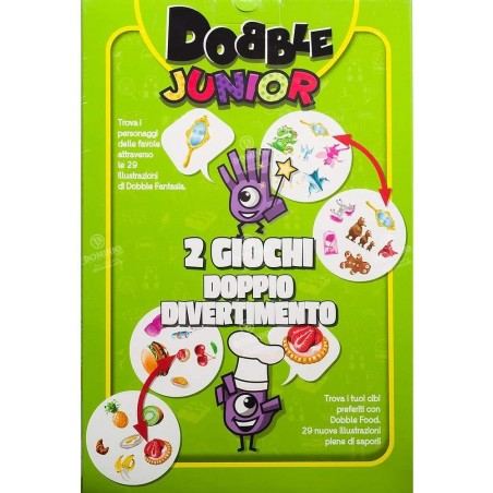 DOBBLE JUNIOR DOPPIO DIVERTIMENTO GIOCO  DI CARTE
