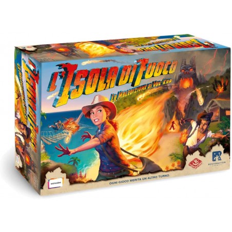 ASMODEE L ISOLA DI FUOCO LA MALEDIZIONE  DI VUL K AR GIOCO DA TAVOLO 