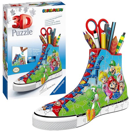 SUPERMARIO PUZZLE 3D SNEAKER PORTAPENNE  112 PEZZI RAVENSBURGER