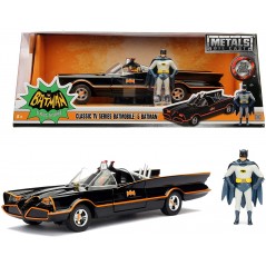 BATMAN BATMOBILE CLASSICA DEL 1966 CON  PERSONAGGIO DIE CAST SCALA 1/24 JADA