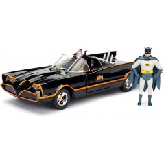 BATMAN BATMOBILE CLASSICA DEL 1966 CON  PERSONAGGIO DIE CAST SCALA 1/24 JADA