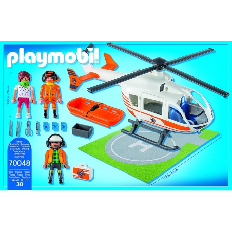 PLAYMOBIL 70048 CITY LIFE ELISOCCORSO 38 PEZZI