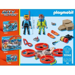 PLAYMOBIL 70143 CITY ACTION DRONE DI  SALVATAGGIO DELLA GUARDIA COSTIERA 