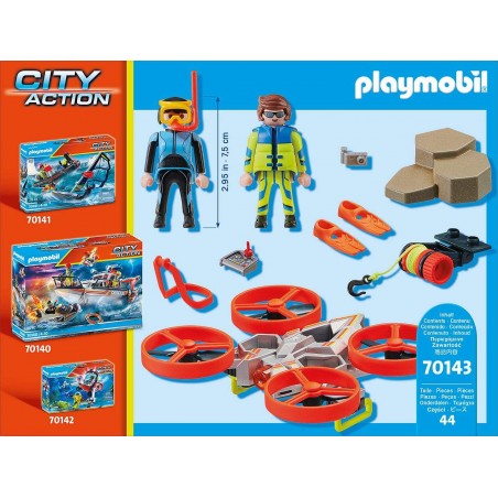 PLAYMOBIL 70143 CITY ACTION DRONE DI  SALVATAGGIO DELLA GUARDIA COSTIERA 