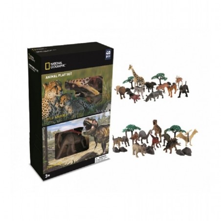NATIONAL GEOGRAPHIC ANIMALI SAVANA E  DINOSAURI  40 PEZZI 9001