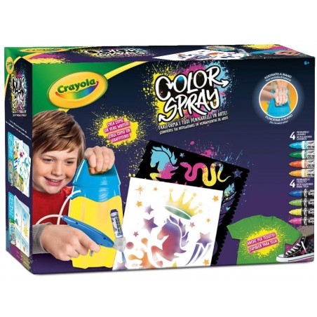 CRAYOLA COLOR SPRAY NEW AEREOGRAFO MANUALE TRASFORMA I PENNARELLI IN ARTE 