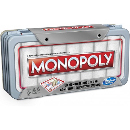 MONOPOLY ROAD GIOCO DA TAVOLO CONFEZIONE DA PORTARE OVUNQUE HASBRO GAMING