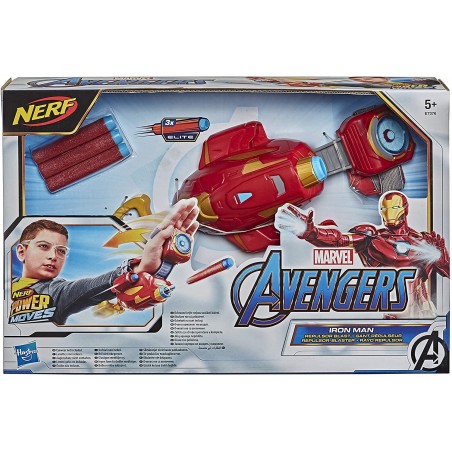 NERF MARVEL AVENGERS POWER MOVES GUANTO DI IRON MAN LANCIA DARDI HASBRO