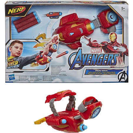 NERF MARVEL AVENGERS POWER MOVES GUANTO DI IRON MAN LANCIA DARDI HASBRO