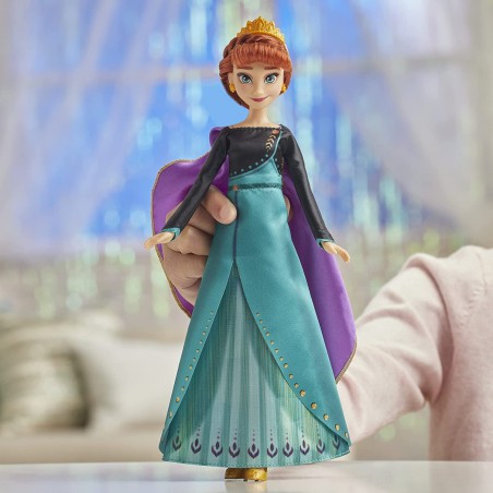 FROZEN II ANNA CANTANTE CON ABITO DA  SERA HASBRO