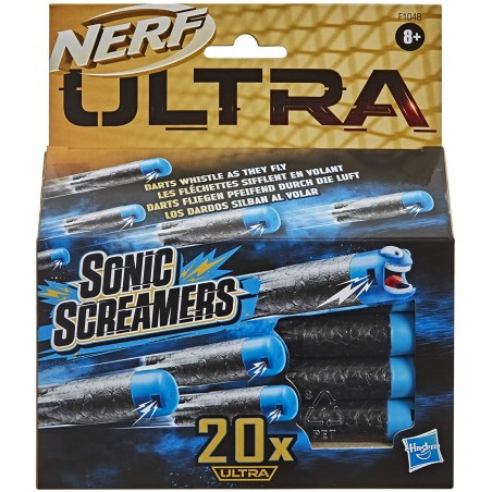 NERF ULTRA SONIC SCREAMERS 20 DARDI CHE  FISCHIANO HASBRO F1048