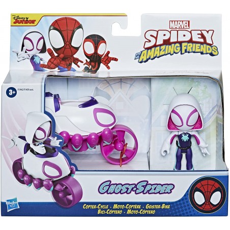 MARVEL SPIDEY AND HIS AMAZING FRIENDS  GHOST-SPIDER E COPTER-CYCLE HASBRO