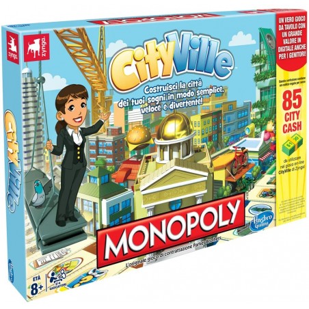 MONOPOLY CITYVILLE GIOCO DA TAVOLO HASBR O GAMING VERSIONE IN ITALIANO