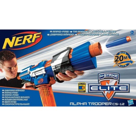 NERF ALPHA TROOPER CS-12 N-STRIKE ELITE FUOCO RAPIDO