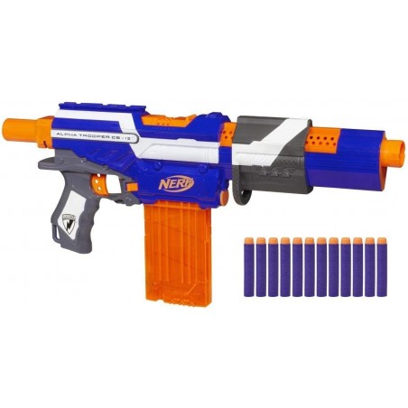 NERF ALPHA TROOPER CS-12 N-STRIKE ELITE FUOCO RAPIDO