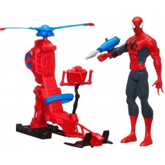 MARVEL SPIDERMAN CON ELICOTTERO SERIE  TITAN HERO LANCIA MISSILI HASBRO
