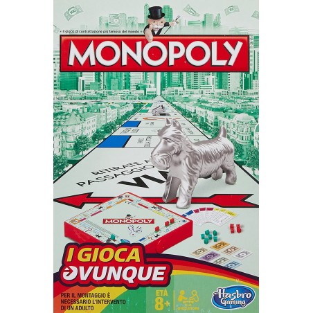MONOPOLY TASCABILE GIOCO DA TAVOLO  HASBRO GAMING