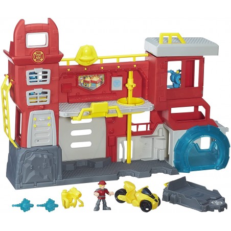 TRANSFORMERS RESCUE BOTS QUARTIER GENERA LE POMPIERI PLAYSKOOL HEROES HASBRO