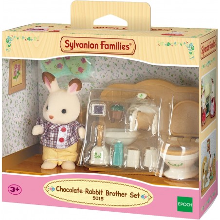 SYLVANIAN FAMILIES FRATELLO CONIGLIO  CIOCCOLATO E BAGNO 5015