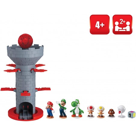 SUPER MARIO SHAKY TOWER BLOW UP GIOCO DA TAVOLO EPOCH GAMES