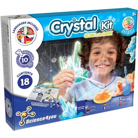 CRYSTAL KIT FABBRICA DEI CRISTALLI GLOW  IN THE DARK SCIENCE4YOU