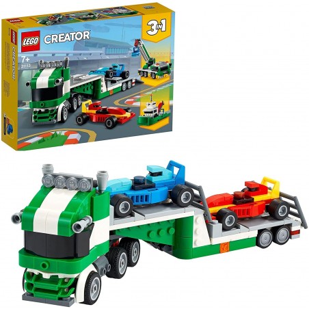 LEGO 31113 CREATOR 3 IN 1 BISARCA CON AUTO DA CORSA