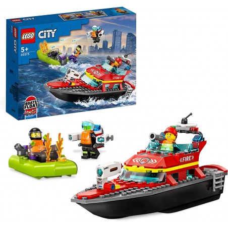 LEGO 60373 CITY BARCA DI SOCCORSO ANTICENDIO