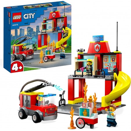 LEGO 60375 CITY CASERMA DEI POMPIERI E  AUTOPOMPA