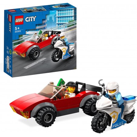 LEGO 60392 CITY INSEGUIMENTO SULLA MOTO DELLA POLIZIA 
