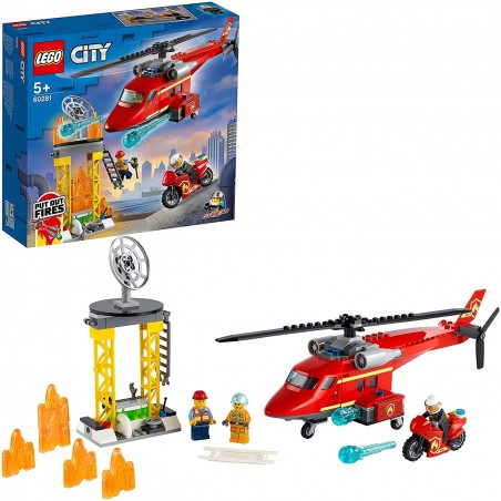 LEGO 60281 CITY ELICOTTERO ANTICENDIO CON MOTOCICLETTA