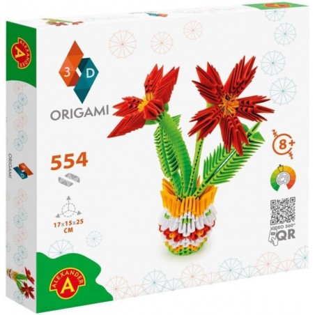 ORIGANI 3D FIORI IN VASO 554 PEZZI KREATIVE 