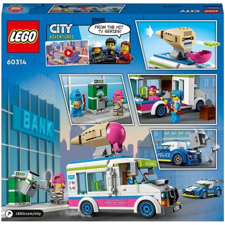 LEGO CITY 60314 IL FURGONE DEI GELATI E  L INSEGUIMENTO DELLA POLIZIA