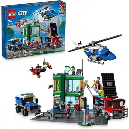 LEGO CITY 60317 INSEGUIMENTO DELLA POLIZ IA ALLA BANCA PEZZI 915