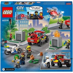 LEGO CITY 60319 SOCCORSO ANTINCENDIO E  INSEGUIMENTO DELLA POLIZIA