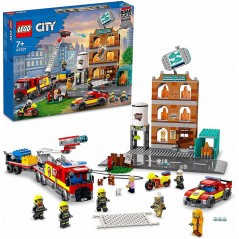 LEGO 60321 CITY FIRE VIGILI DEL FUOCO  EDIFICIO IN FIAMME PEZZI 766