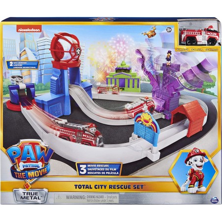 PAW PATROL THE MOVIE PISTA PER  MACCHININE TOTAL CITY RESCUE SPIN MASTER
