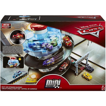 PISTA CARS MINI RANCERS RUST-EZE PISTA A SPIRALE CON SAETTA McQUEEN MATTEL FYN86