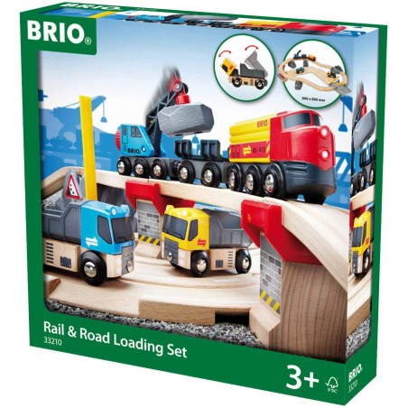 BRIO WORLD SET CAVA FERROVIA E STRADA 