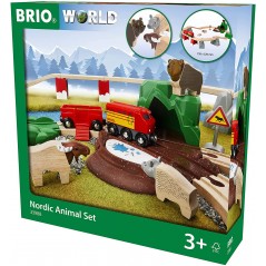 BRIO WORLD SET FERROVIARIO CON ANIMALI  NORDICI 