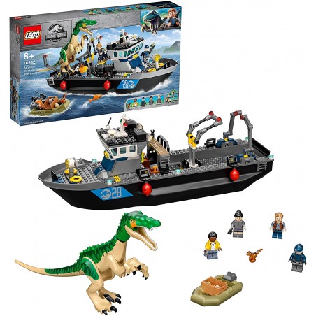 LEGO 76942 JURASSIC WORLD FUGA SULLA BARCA DEL DINOSAURO BARYONYX