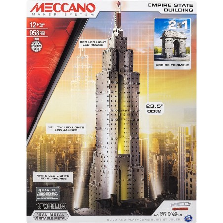 MECCANO EMPIRE STATE BUILDING 2 IN 1  PEZZI 958 ANNI 12+