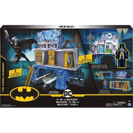 BATMAN PLAYSET BATCAVERNA 3 IN 1 CON BATMAN PERSONAGGIO SPIN MASTERS 