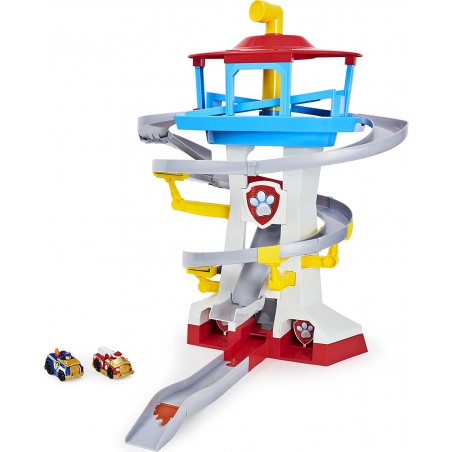 PAW PATROL PISTA DA CORSA QUARTIER  GENERALE CON 2 VEICOLI SPIN MASTER