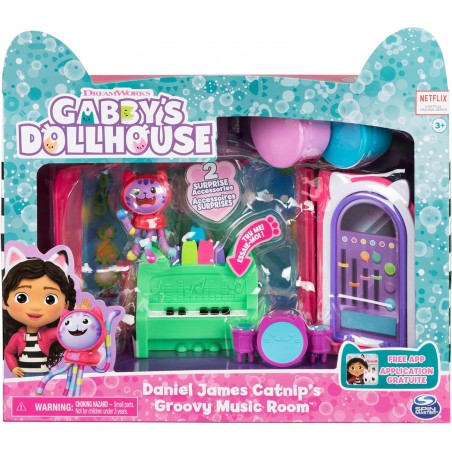GABBY'S DOLLHOUSE STANZA DELLA MUSICA DI DANIEL JAMES CATNIP SPIN MASTER 