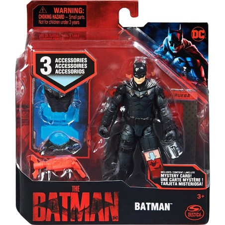 DC COMICS PERSONAGGIO BATMAN 10 CM CON 3 ACCESSORI SPIN MASTER
