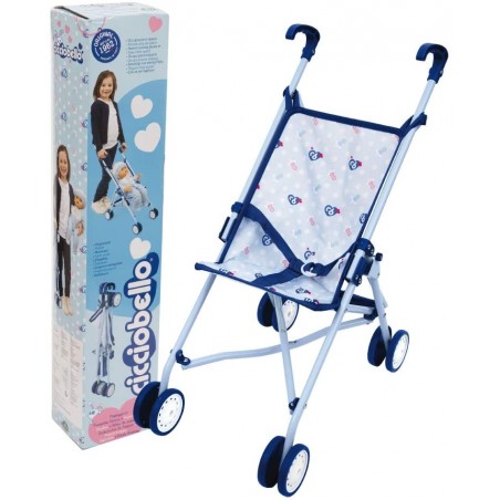 PASSEGGINO CICCIOBELLO IN TESSUTO 4 RUOTE PIEGHEVOLE GIOCHI PREZIOSI