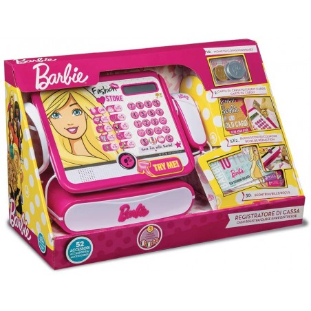 BARBIE REGISTRATORE DI CASSA CON 52  ACCESSORI GRANDI GIOCHI