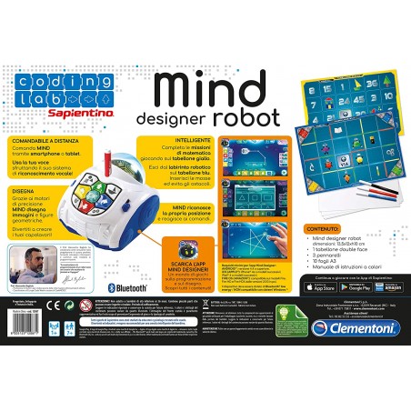 CLEMENTONI CODING LAB MIND DESIGNER  ROBOT INTERATTIVO EDUCATIVO INTELLIGENTE