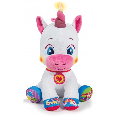 CLEMENTONI BABY SCINTILLA L'UNICORNO  CANTA E BRILLA PELUCHE INTERATTIVO
