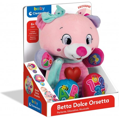 CLEMENTONI BABY BETTA DOLCE ORSETTO  PELUCHE PARLANTE INTERATTIVO